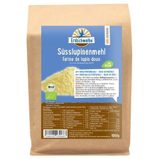 - Sweet lupine flour. 1kg-bag. Organic - EG-Öko-cert.
