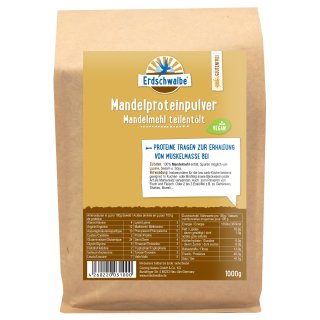 - Mandelprotein - Mandelmehl teilentölt - Veganes Eiweißpulver - 1 kg - konventionell von Erdschwalbe